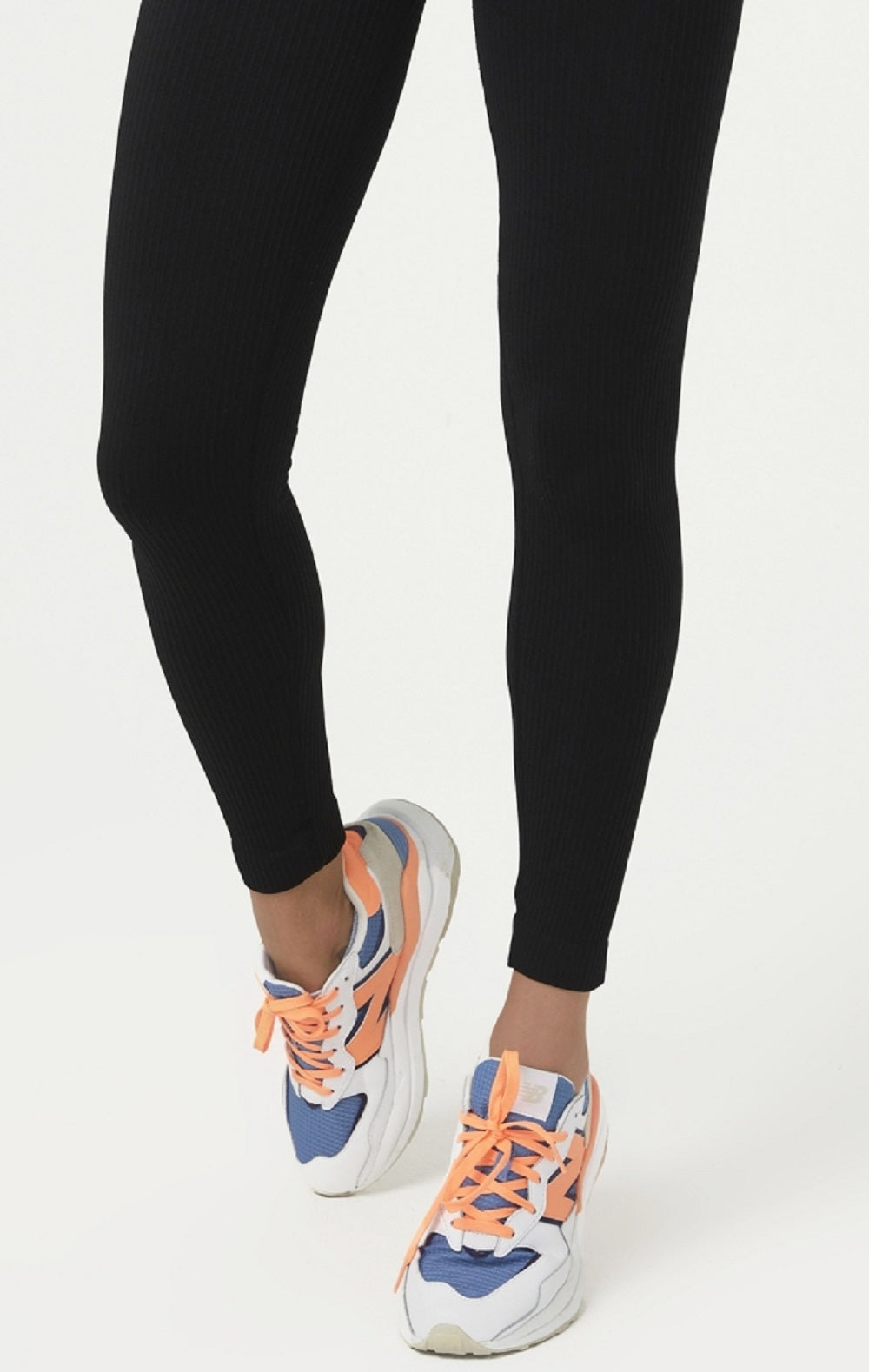 Calças justas femininas sem costura e franzidas, tamanho médio, pretas, COTTON ON