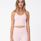 Top feminino ultramacio com alças, cor-de-rosa, tamanho médio, COTTON ON