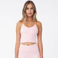 Top feminino ultramacio com alças, cor-de-rosa, tamanho médio, COTTON ON