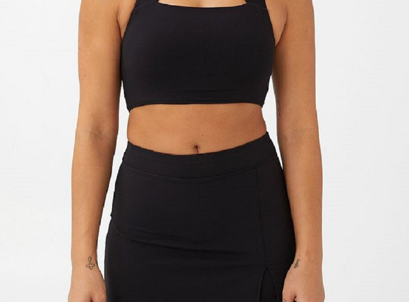 Top feminino com recortes suaves e colete COTTON ON, preto, tamanho X-S