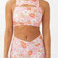 Top feminino com recortes suaves e colete COTTON ON rosa tamanho grande