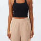 COTTON ON Top feminino de malha com decote torcido e alças finas, preto, tamanho extragrande