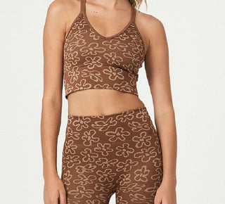 Top jacquard sem costura feminino COTTON ON marrom tamanho X-G