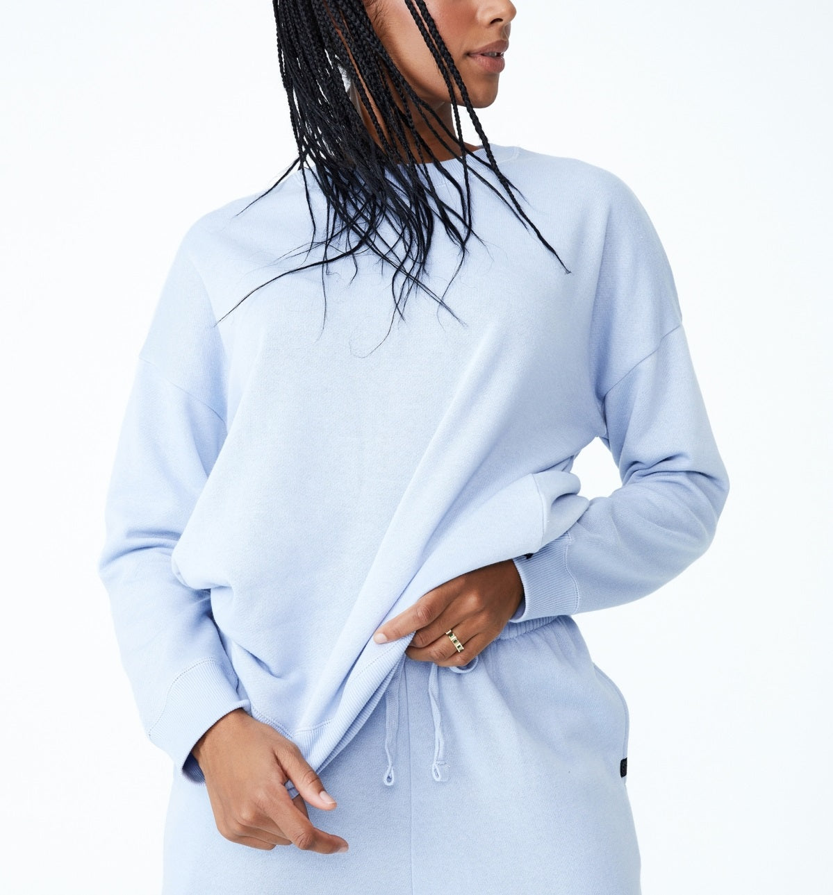 COTTON ON Moletom Feminino Lifestyle Manga Longa Azul Tamanho Médio