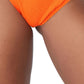 Calcinha de biquíni feminina Cotton On Body com costura brasileira e lateral alta, tamanho laranja, médio