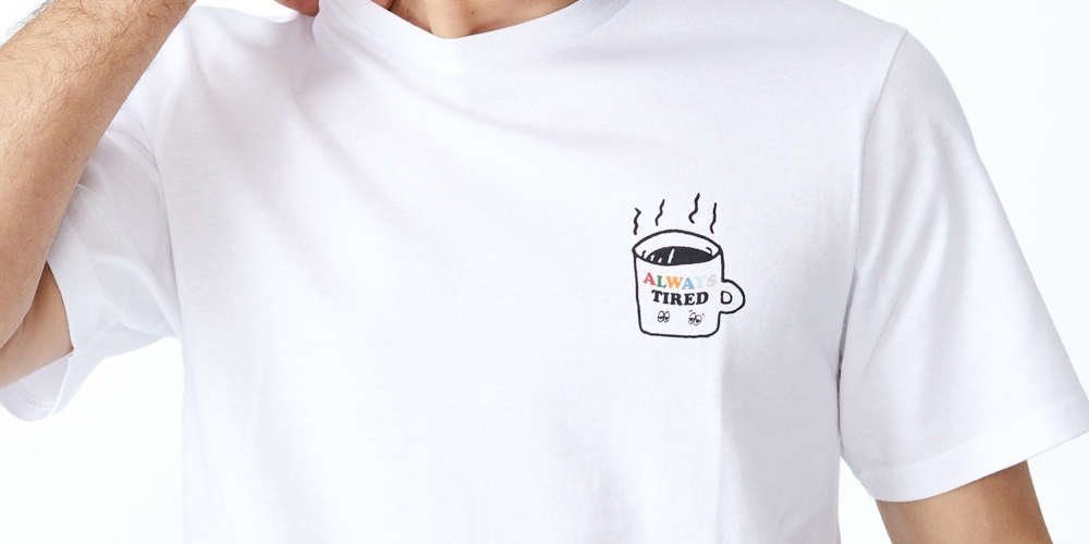 Camiseta masculina Cotton On Tbar Art, branca, tamanho médio