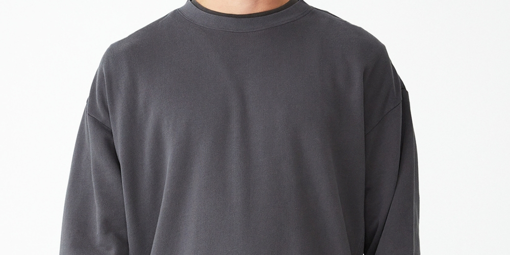 COTTON ON Moletom masculino grande com tingimento pigmentado cinza tamanho grande