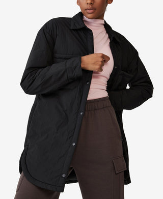 COTTON ON Women's The Puffer Shacket Jacket Black Size X-Small