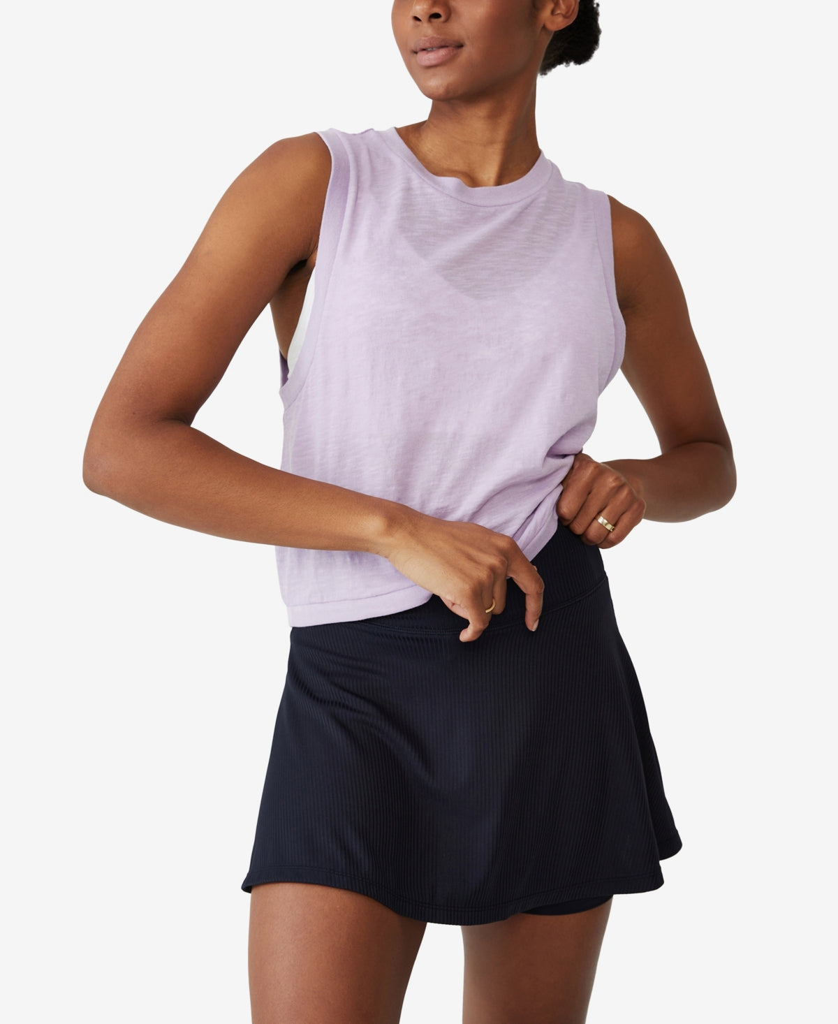 COTTON ON Regata feminina roxa tamanho X-S