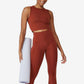Calça flare de ioga com contorno feminino COTTON ON, marrom, tamanho médio