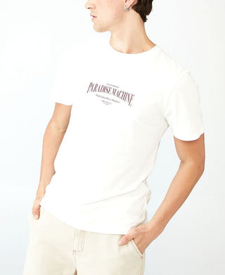COTTON ON Men's Tbar Moto T-shirt White Size XL