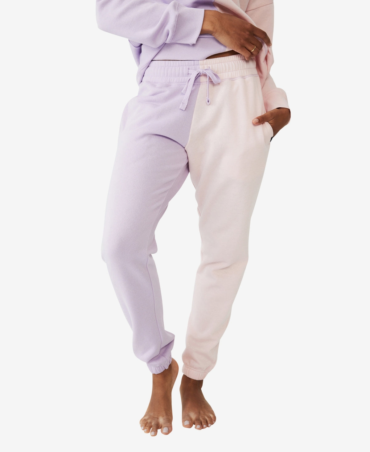 Calça de moletom feminina COTTON ON Lifestyle Gym Roxa Tamanho X-Grande