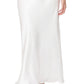 Vestido feminino Bardot Wyn com decote halter, branco, tamanho 2