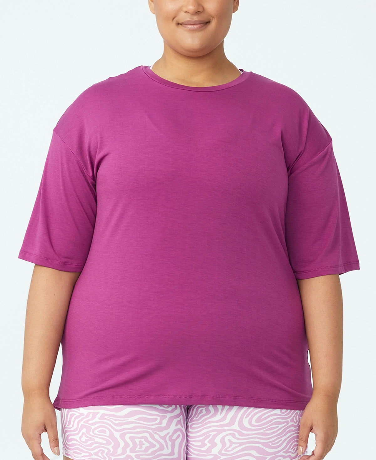 Camiseta feminina COTTON ON Active Boyfriend roxa tamanho 14W