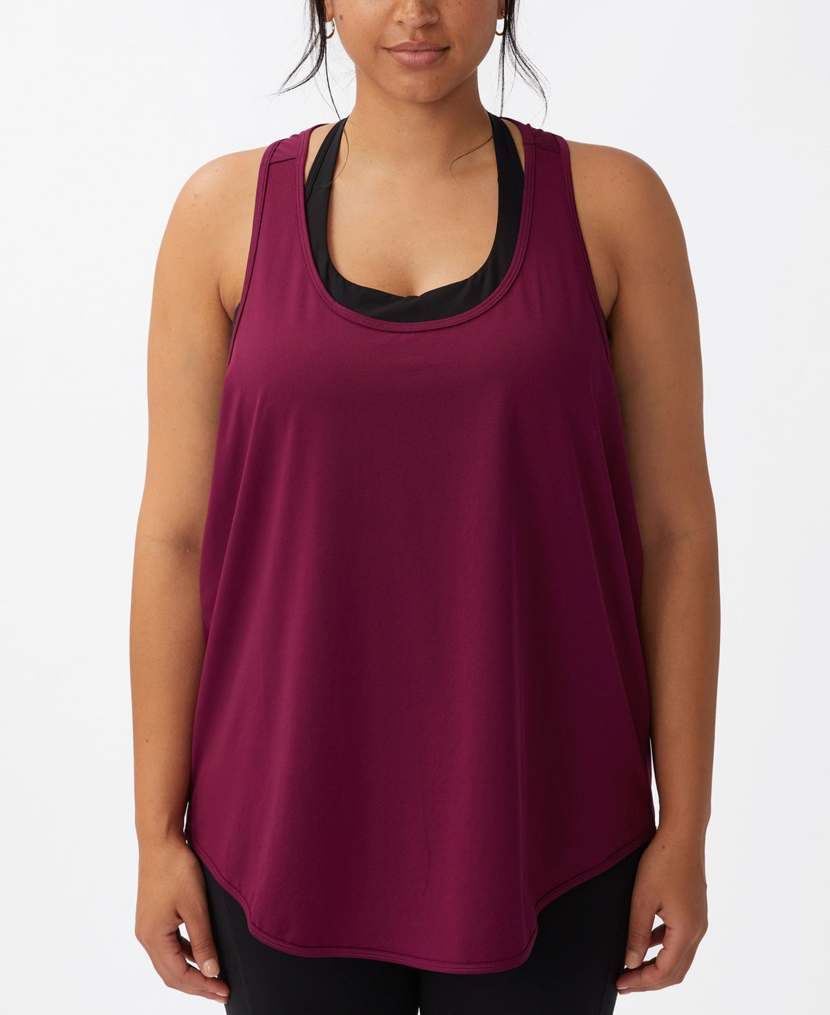 Camiseta regata feminina COTTON ON Active Training, roxa