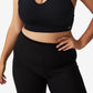 Top curto feminino Active Ultimate Workout COTTON ON, preto