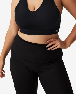 Top curto feminino Active Ultimate Workout COTTON ON, preto