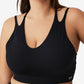 Top curto feminino Active Ultimate Workout COTTON ON, preto