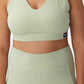 Top curto feminino Active Ultimate Workout da COTTON ON, verde, tamanho 12W