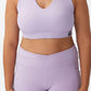 Top curto feminino Active Ultimate Workout da COTTON ON, roxo