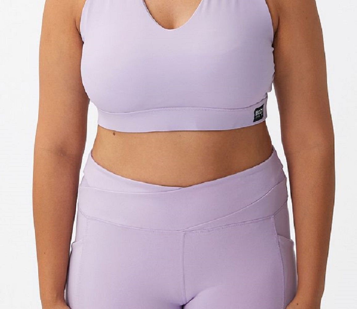 Top curto feminino Active Ultimate Workout da COTTON ON, roxo