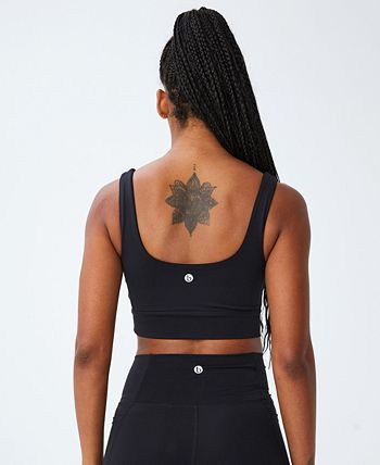 Top feminino com zíper frontal Ultimate da Cotton On, preto, tamanho pequeno