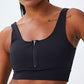 Top feminino com zíper frontal Ultimate da Cotton On, preto, tamanho pequeno