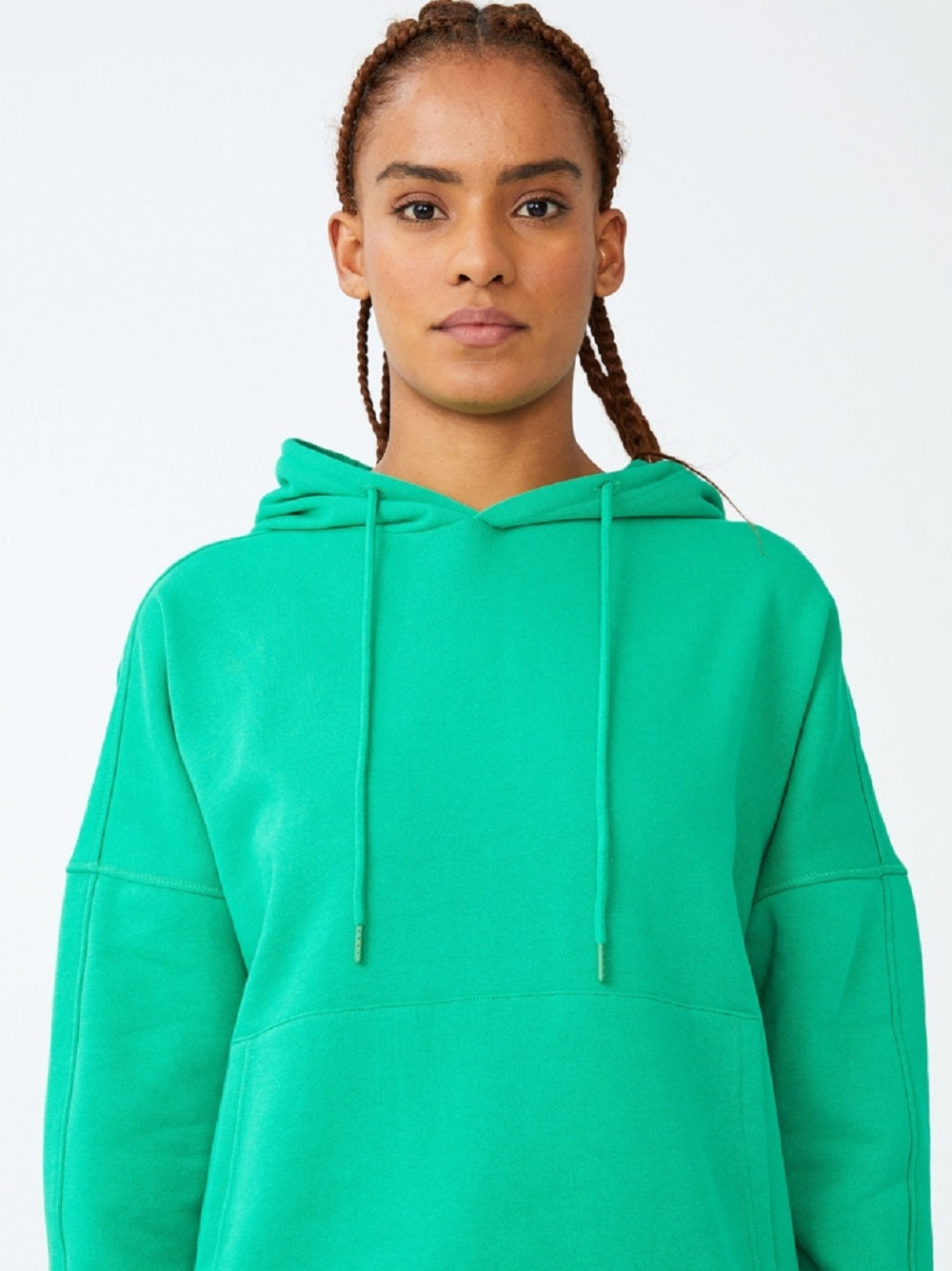 Moletom com capuz de lã grande feminino Cotton On, verde, tamanho extragrande