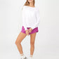 Top de manga comprida com nervuras ativas Cotton On para mulher, branco, tamanho médio