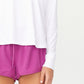 Camiseta feminina Cotton On Active Rib manga comprida branca tamanho pequeno