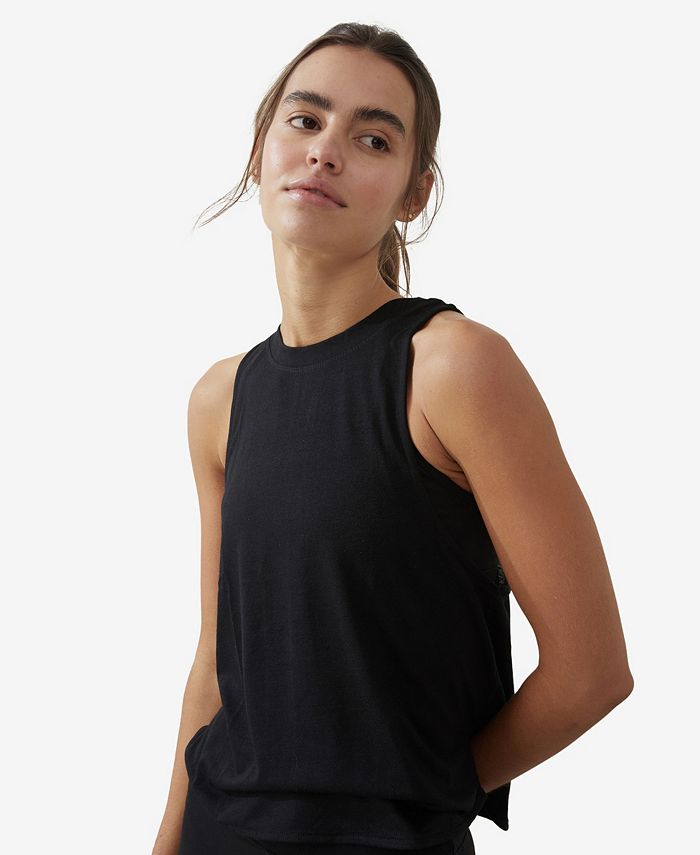 Camiseta regata de treino feminina Cotton On, preta, tamanho pequeno