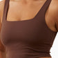 Cotton On Women's Contouring Tiny Vestlette Top Marrom Tamanho Médio