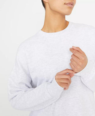 Cotton On Women's Plush Oversized Crew Sweatshirt Gray Size M
