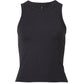 Camiseta regata feminina Cotton On Active Rib, preta, tamanho XS