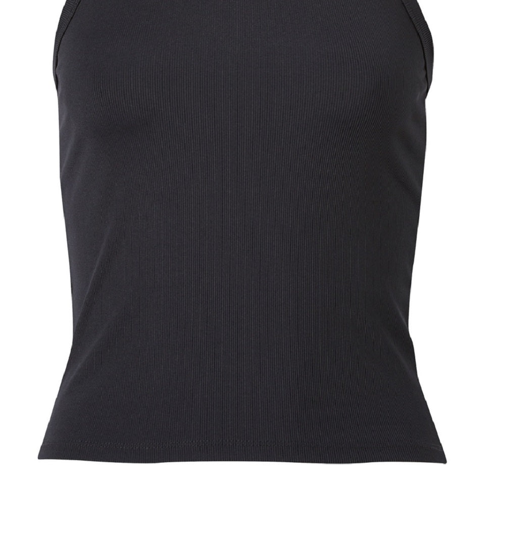 Camiseta regata feminina Cotton On Active Rib, preta, tamanho XS