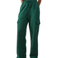 Calça de moletom feminina Cotton On Plush Wide Leg, verde, tamanho grande