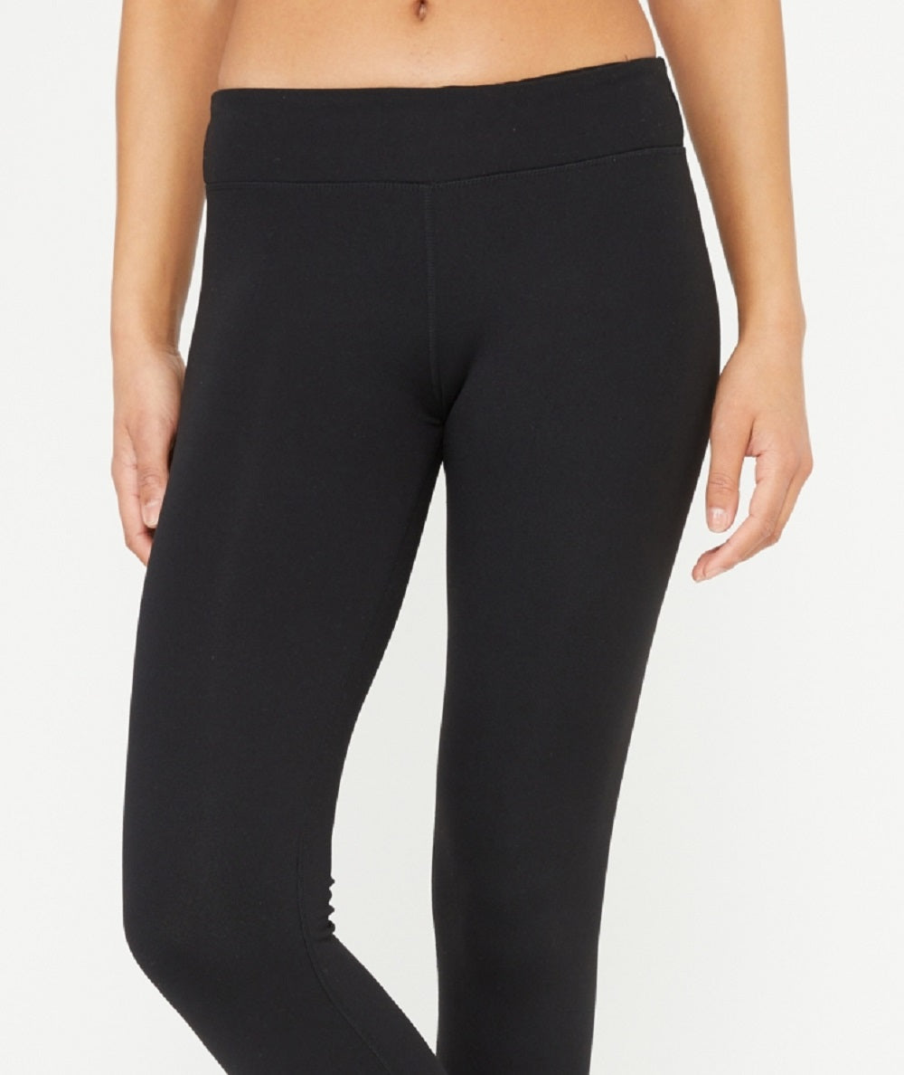 Calça justa feminina Cotton On Active de cintura baixa e comprimento total, preta, tamanho pequeno