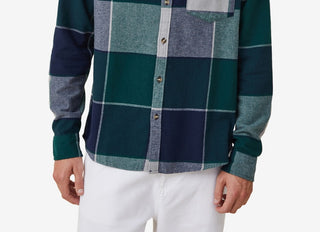 Camisa de manga comprida masculina Camden, tamanho X-G, verde, COTTON ON