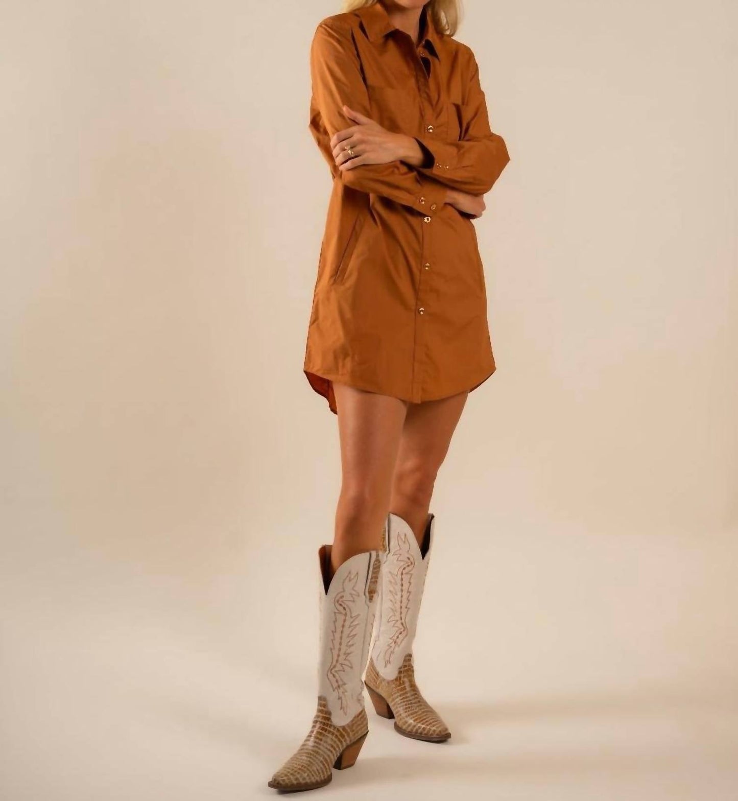 Care Tucker - Minivestido básico Preslie Popeline