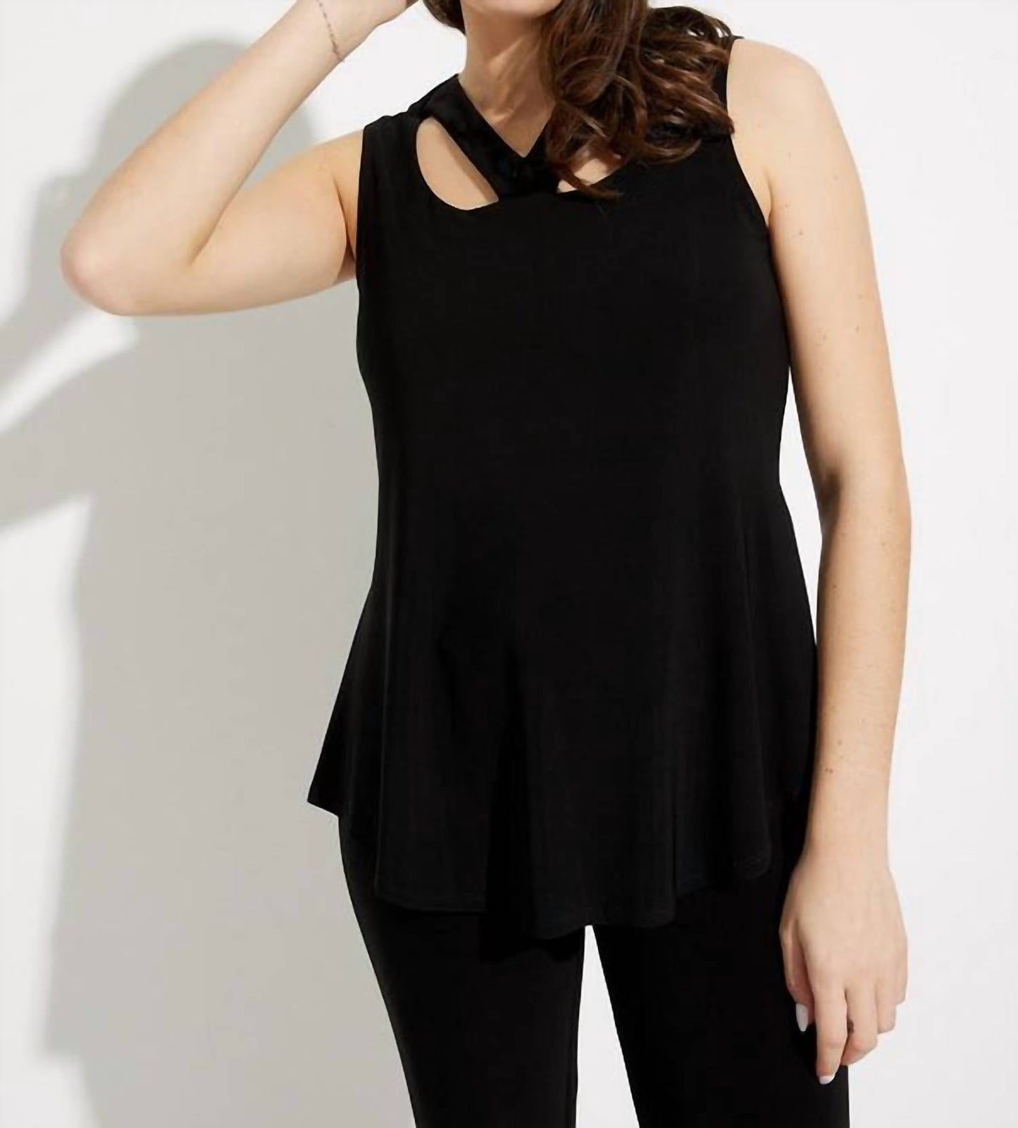Joseph Ribkoff - Gathered V-neck Tunic Top