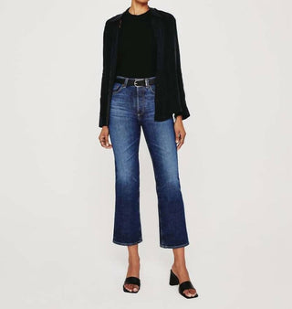 Ag Jeans - Calça jeans cropped de cintura alta Kinsley com elastano