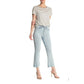 7 For All Mankind - High Rise Kick Flare Raw Hem Jeans