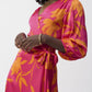 Joseph Ribkoff - Satin Floral Print Wrap Dress
