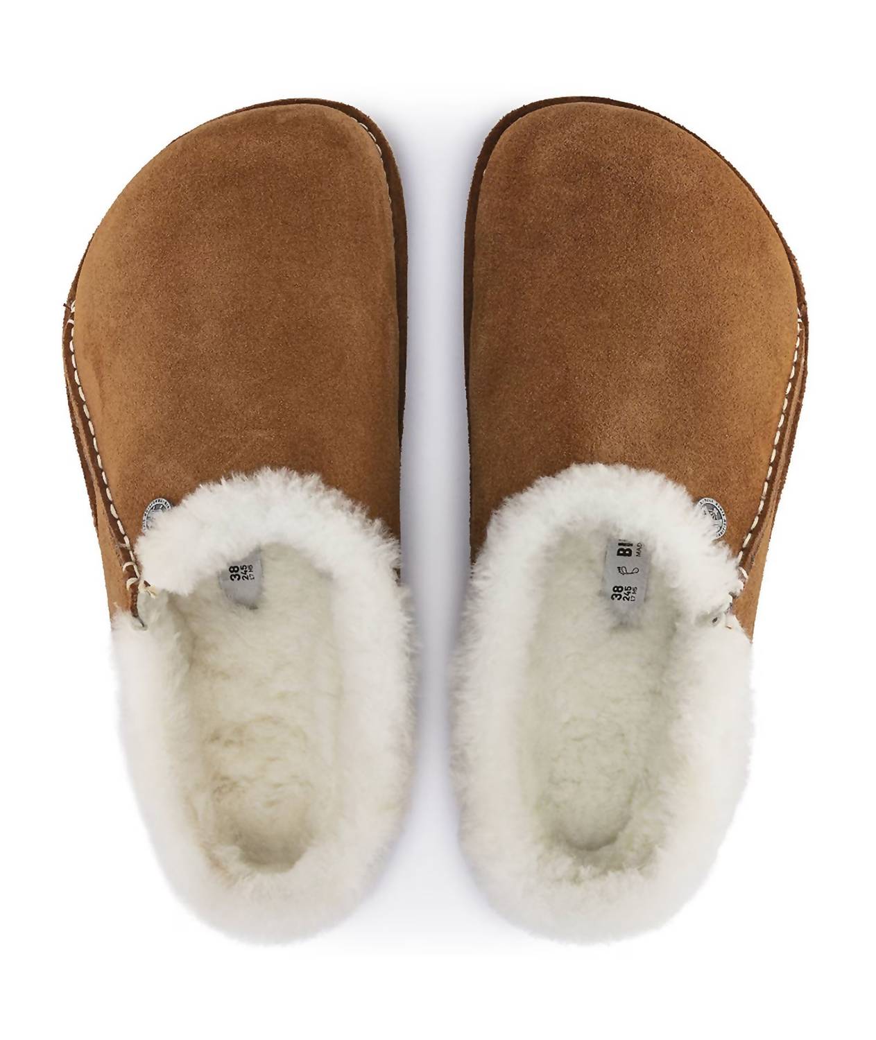 Birkenstock - Women's Zermatt Shearling Natural Slippers - Narrow