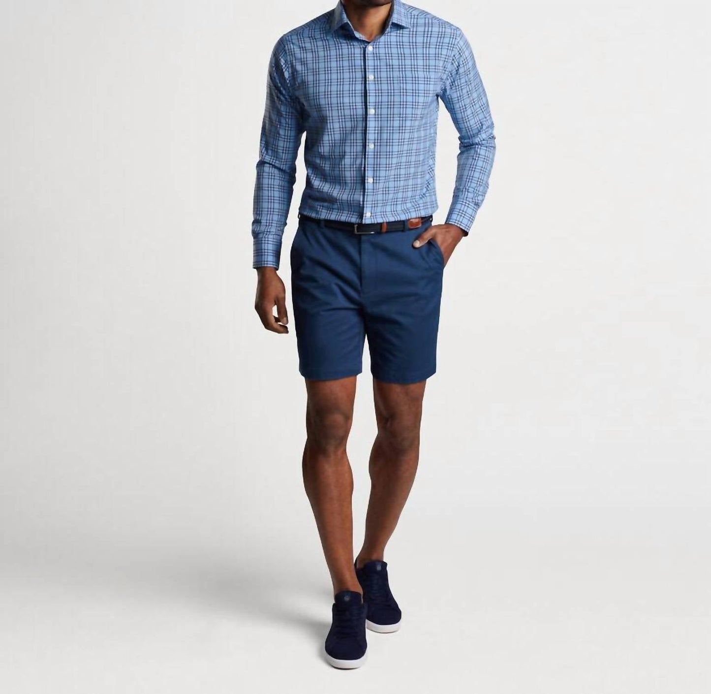 Peter Millar - Camisa esportiva de popeline Darien Performance