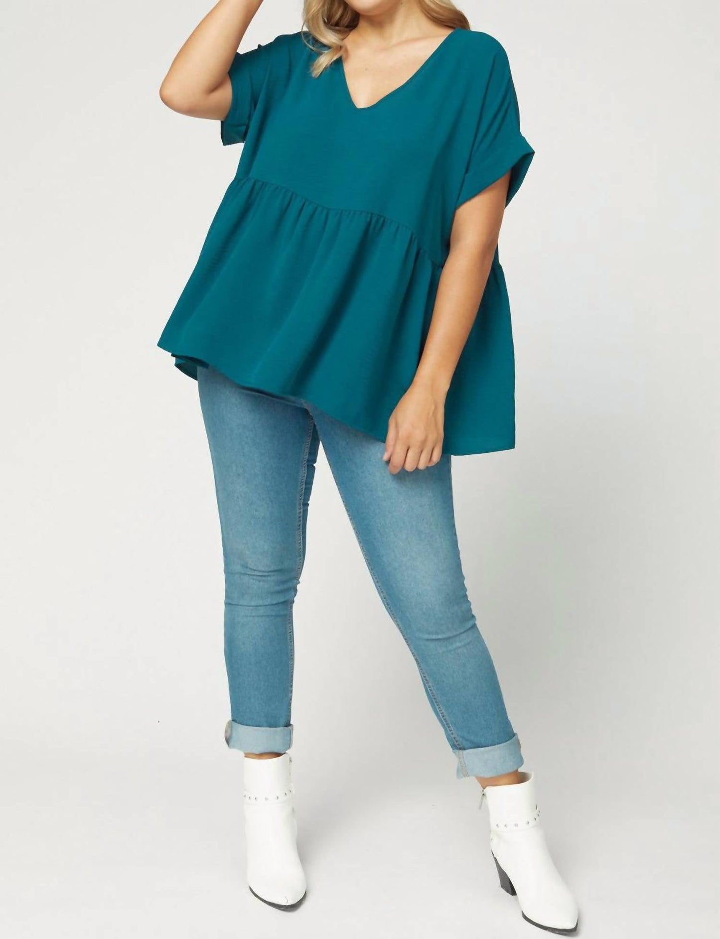 Entro - Textured Babydoll Top