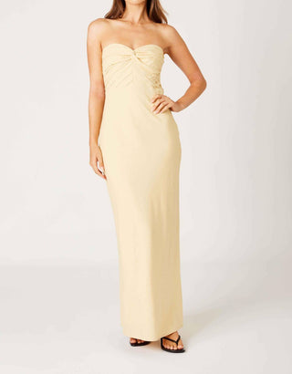 Cotton Candy - Linen Strapless Maxi Dress