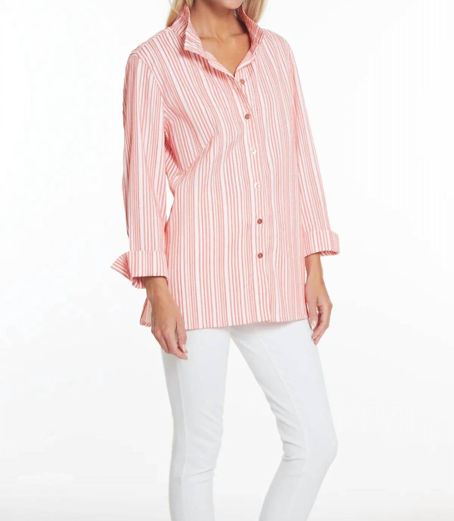 Multiples - Wire Collar Stripe Blouse