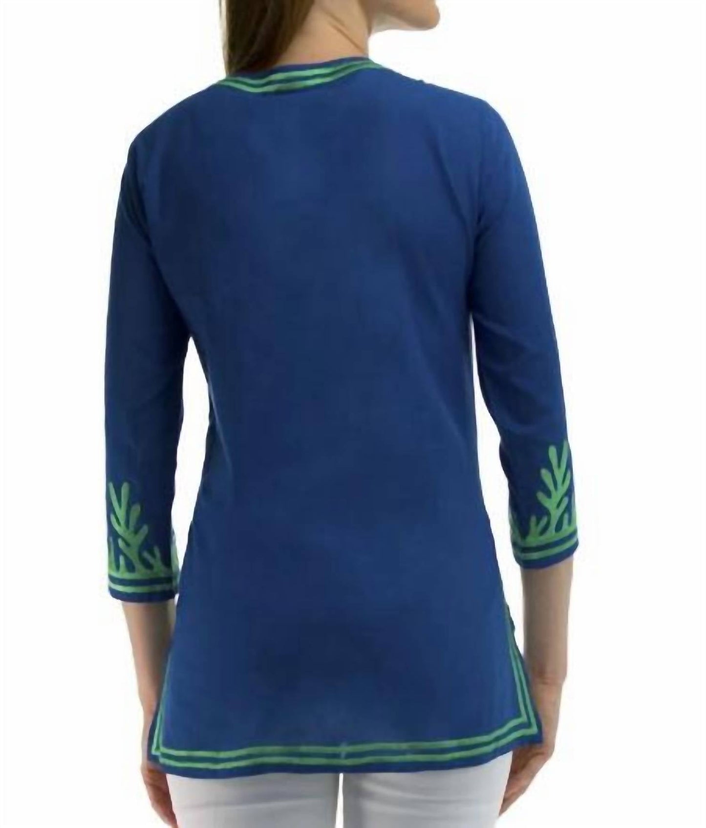 Gretchen Scott - Túnica Reef bordada em algodão