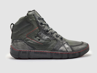 Kcr Group - Men's Comfort Thick Fur-Lined Zip-Up Leather Boots